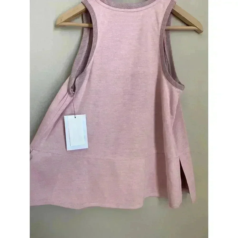Refinery29 Peplum Double Knit Tank Top Pink Size X-Large — image 7 of 8